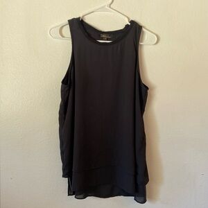 Dalia Black Layered Sleeveless Tank